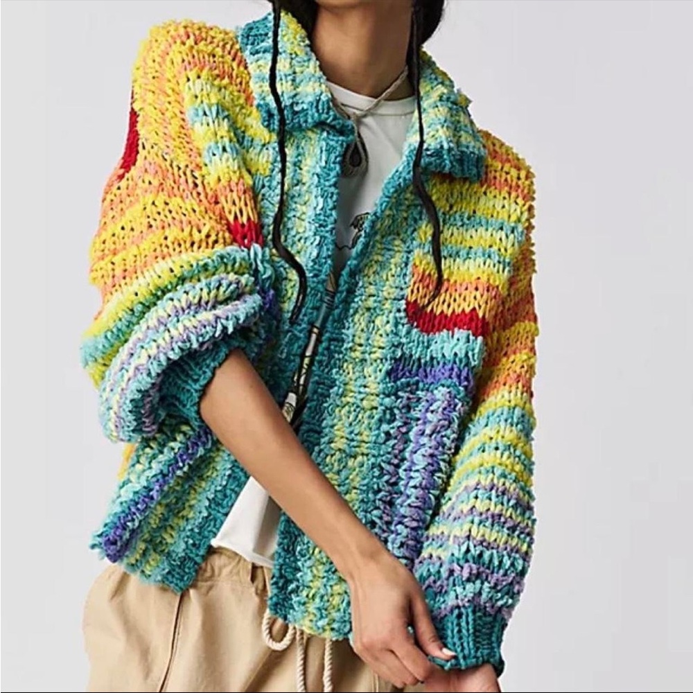 Free People Chunky Knit Cardigan